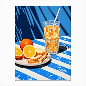 Orange Juice Checkerboard 2 Canvas Print