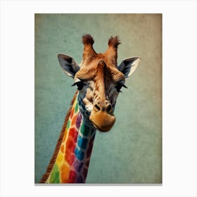 Rainbow Giraffe 7 Canvas Print