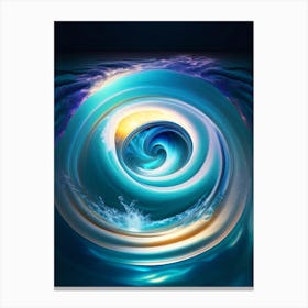 Whirlpool, Water, Waterscape Holographic 2 Canvas Print