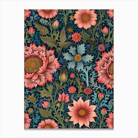 William Morris Floral Wallpaper 9 Canvas Print