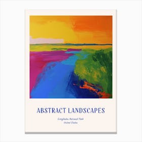 Colourful Abstract Everglades National Park Usa 2 Poster Blue Canvas Print