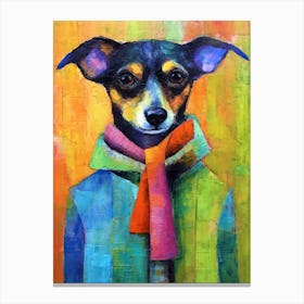 Dog Couturier 'S Canvas; Glamour In Oil Canvas Print