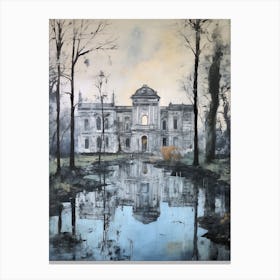 Winter City Park Painting Villa Doria Pamphili Rome Italy 2 Canvas Print