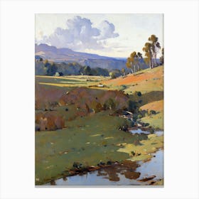 Stream In A Valley Canvas Print