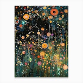 Gustav Klimt Print Klimt Poster Klimt Exhibition Poster Painting Night Wildflower Garden Full Canvas Print