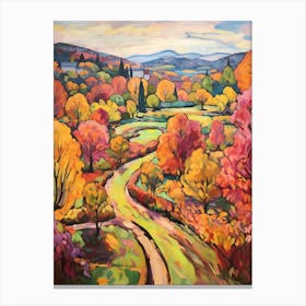 Autumn Gardens Painting Biltmore Estate Gardens 1 Canvas Print