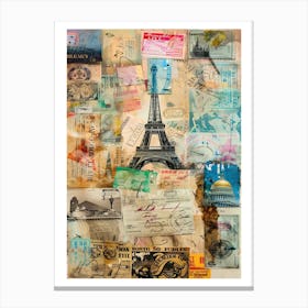 Travel Vintage Paris Print Toile