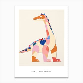 Nursery Dinosaur Art Alectrosaurus 1 Poster Canvas Print
