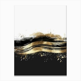 Gold And Black Abstract Painting 94 Canvas Print