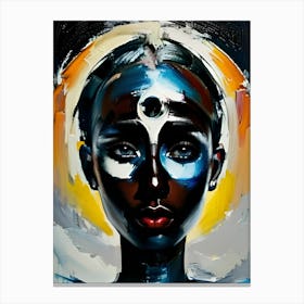 Black Woman With Blue Eyes Canvas Print