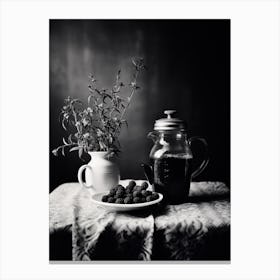 Amantea, Italy, Black And White Photography 3 Canvas Print