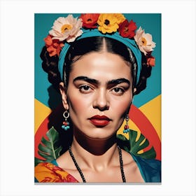 Frida Kahlo Portrait (18) Canvas Print