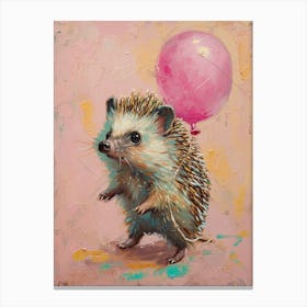 Cute Hedgehog 2 With Balloon Canvas Print