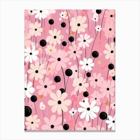 Daisy Pattern Flowers 1 Canvas Print