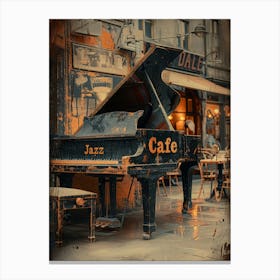 Cafe Piano Canvas Print