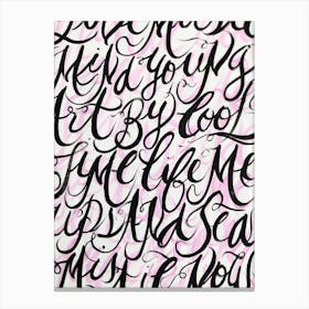 Abstract Lettering Canvas Print
