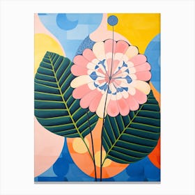 Lantana 1 Hilma Af Klint Inspired Pastel Flower Painting Canvas Print