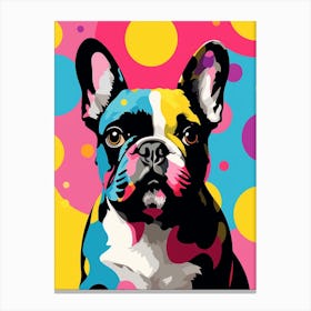 Dotty French Bulldog 3 Canvas Print