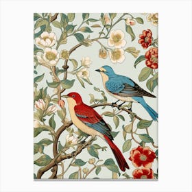 Birds On A Branch 4 Canvas Print