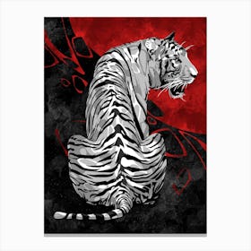 Chrome Red Tiger Canvas Print