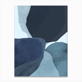 Blue And White Abstract Painting Canvas Print