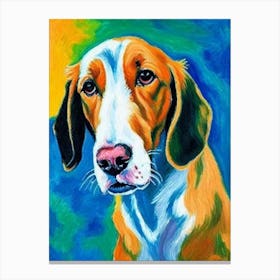 Brittany Fauvist Style dog Canvas Print