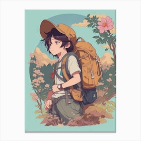 Default A Detailed Illustration Of A Hiker Wearing A Backpack 1 0a3af182 2a84 45a0 B233 122a6ad50151 1 Canvas Print