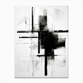 Contrast Abstract Black And White 5 Canvas Print