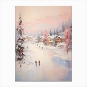Dreamy Winter Painting Whistler Canada 2 Canvas Print