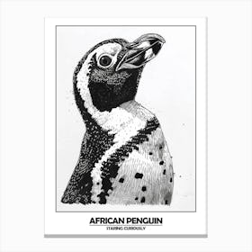Penguin Staring Curiously Poster 1 Canvas Print