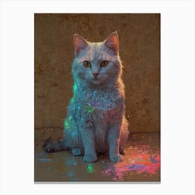 Splatter Cat Canvas Print