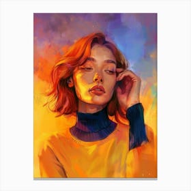 Girl With Red Hair 8 Canvas Print