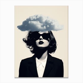 Woman With A Cloud On Her Head 1 Canvas Print