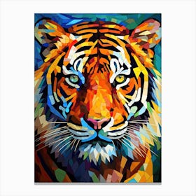 Tiger Art In Mosaic Art Style 1 Canvas Print