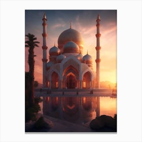 Islamic Mosque At Sunset Canvas Print