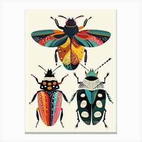 Colourful Insect Illustration Beetle 18 Canvas Print