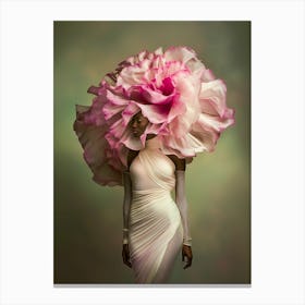 "Futuristic Flower Hat" Canvas Print