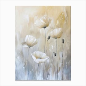 White Poppies 10 Canvas Print