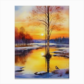 Winter Sunset 9 Canvas Print