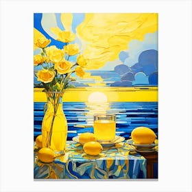 Sunset With Lemons Canvas Print