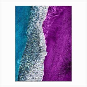 Rhinestone Purple Ocean Diamond Canvas Print
