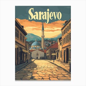 Aihrgdesign A Vintage Travel Poster Of Sarajevo 1 Toile