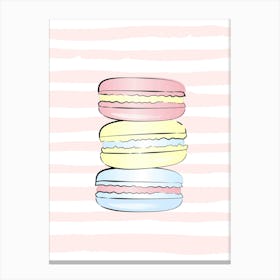 Pastel Macarons Canvas Print
