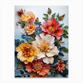 3d Flower Art Canvas Print