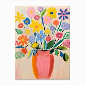 Flower Painting Fauvist Style Portulaca 4 Canvas Print