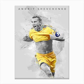 Andriy Shevchenko Drawing Portrait Canvas Print