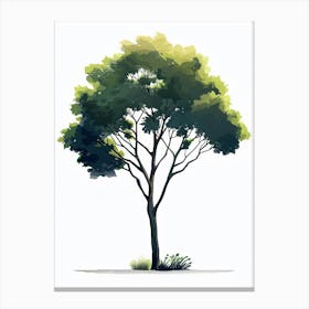 Sycamore Tree Pixel Illustration 2 Canvas Print