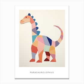 Nursery Dinosaur Art Parasaurolophus 2 Poster Canvas Print