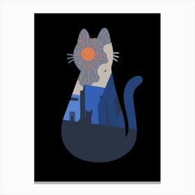 Cat In The City Canvas Print