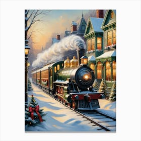 Christmas Train Canvas Print